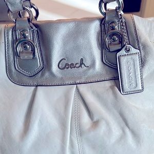 Coach putty white bag